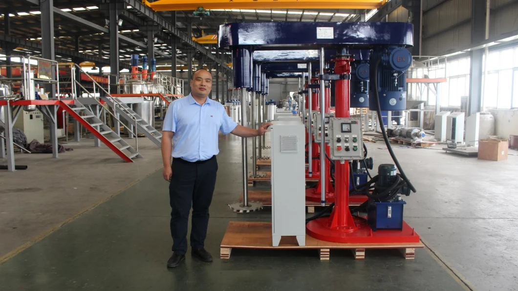 Hydraulic Lifting Vertical High Speed Shear Disperser for Emulsion Paint Production