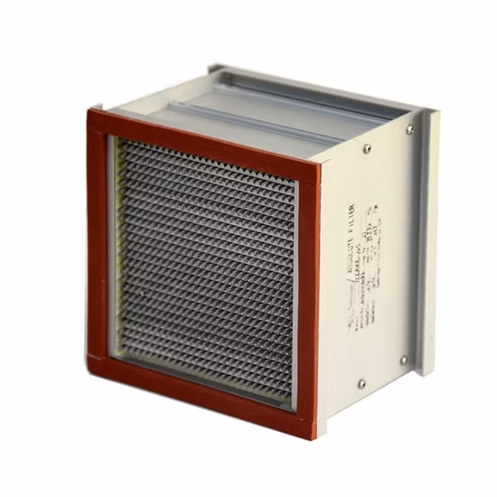 Filtro HEPA ad alta temperatura con supporto in fibra di vetro con telaio in SUS e separatori in alluminio
